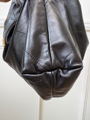 Chanel Black Leather Medium 22 Bag