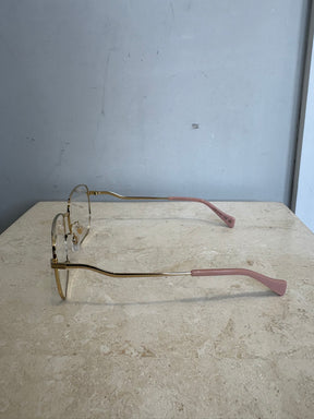 Gucci Gold Tone Square Optical Glasses
