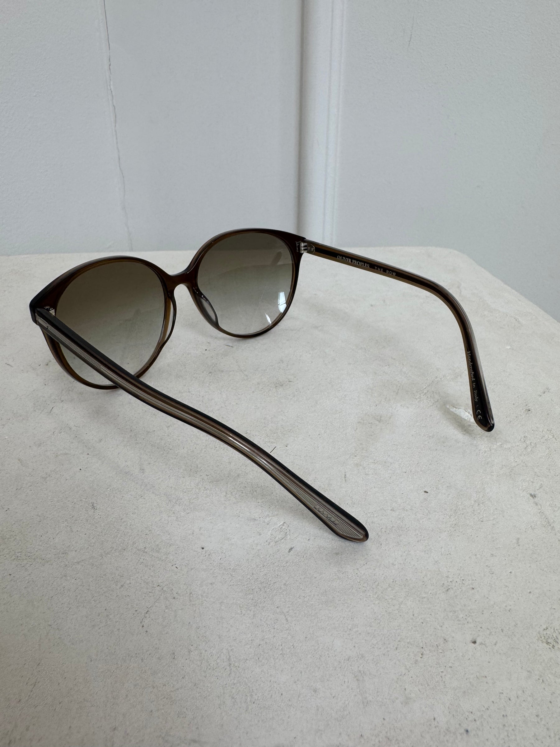 Oliver Peoples x The Row Brown Round Oversized Sunglasses