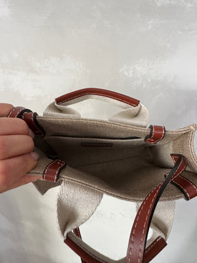 Chloé Canvas Logo Mini Woody Tote