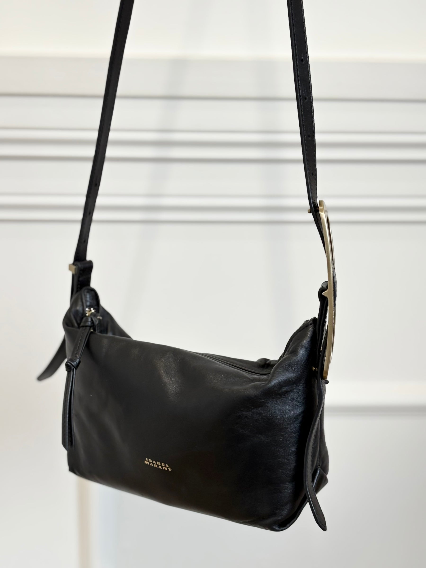 Isabel Marant Black Soft Leather Crossbody Bag