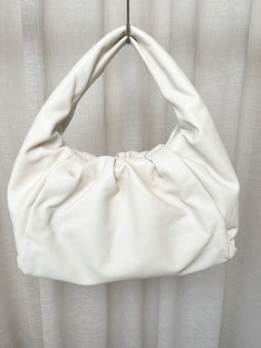 Bottega Veneta White Leather Shoulder Pouch