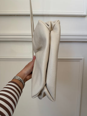 A-ESQUE Stone Leather Ruched Crossbody Pouch