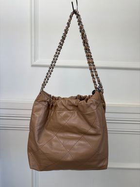 Chanel 22 Brown Leather Small Shoulder Bag