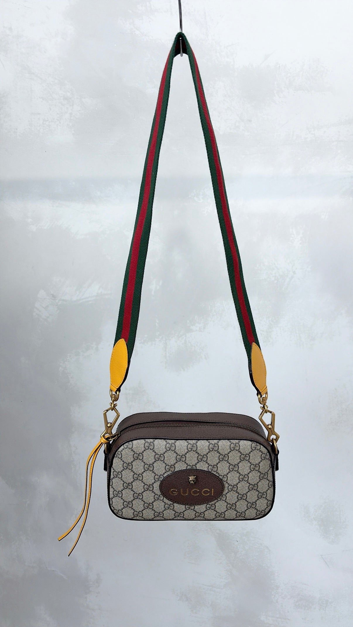 Gucci Canvas Supreme Monogram Tiger Camera Bag