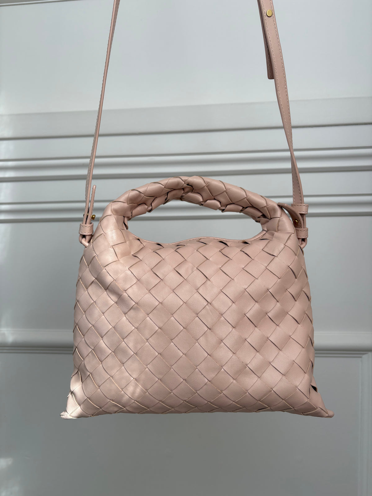 Bottega Veneta Pale Pink Mini Hop Bag