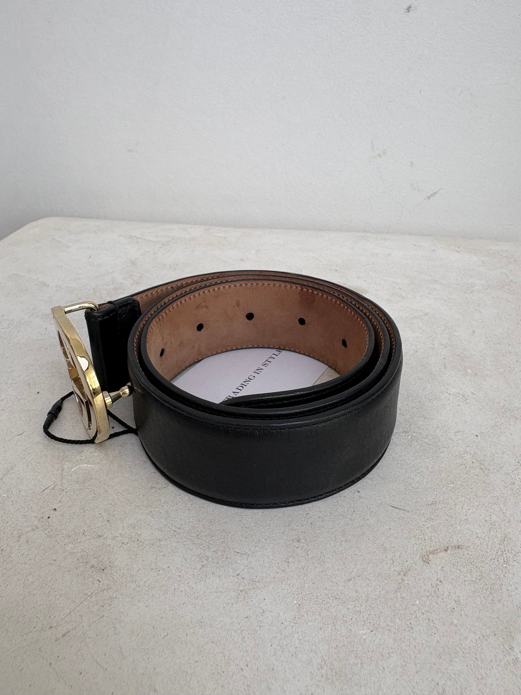 Gucci Black Leather Blondie Belt, 70