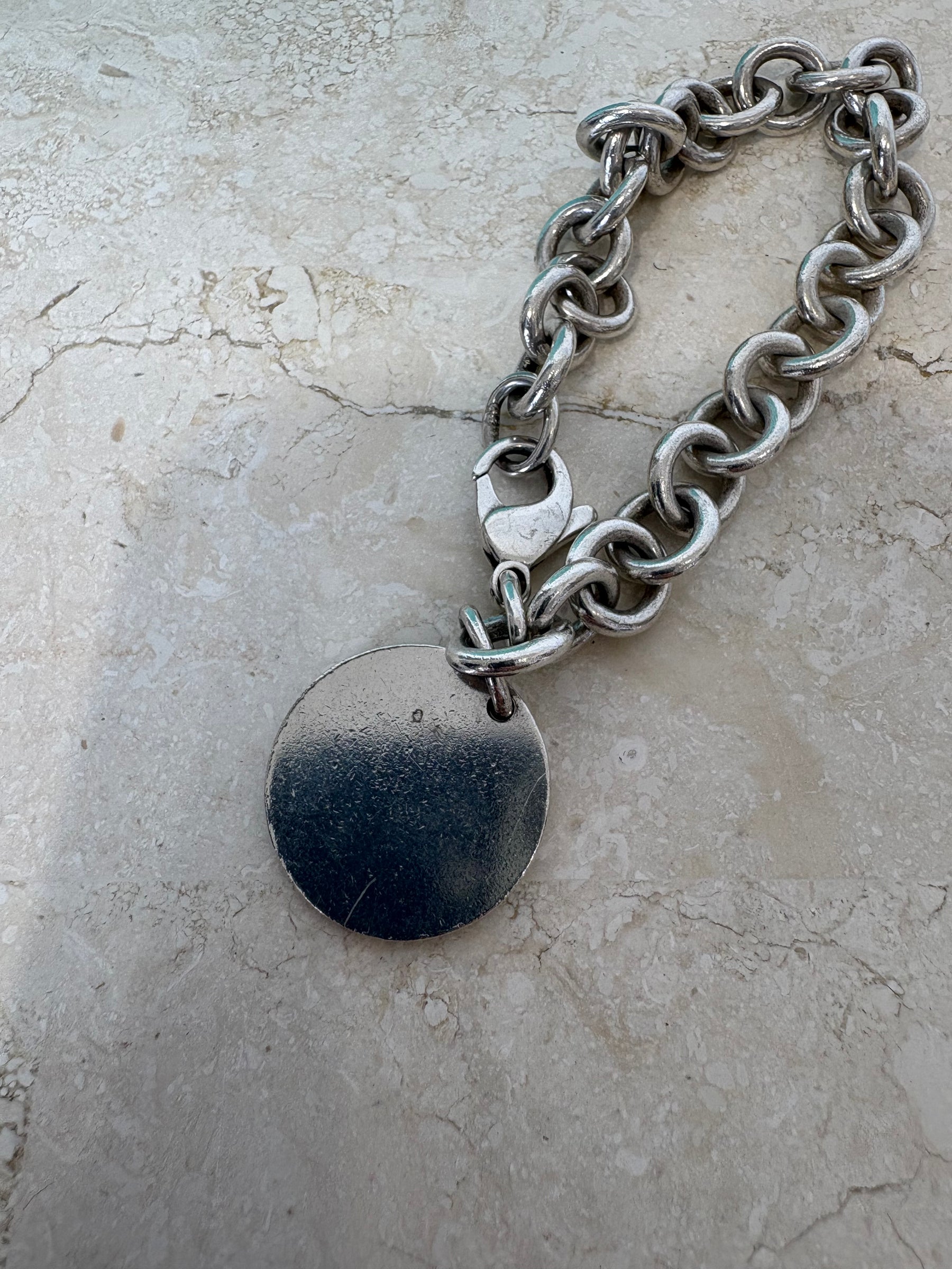 Tiffany & Co. Sterling Silver Logo Chain Bracelet