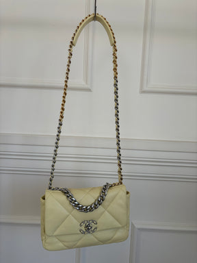 Chanel 19 Yellow Leather Crossbody Bag