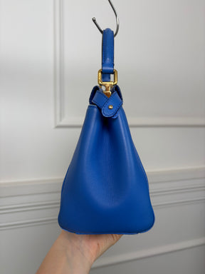 Fendi Blue Leather Mini Peekaboo