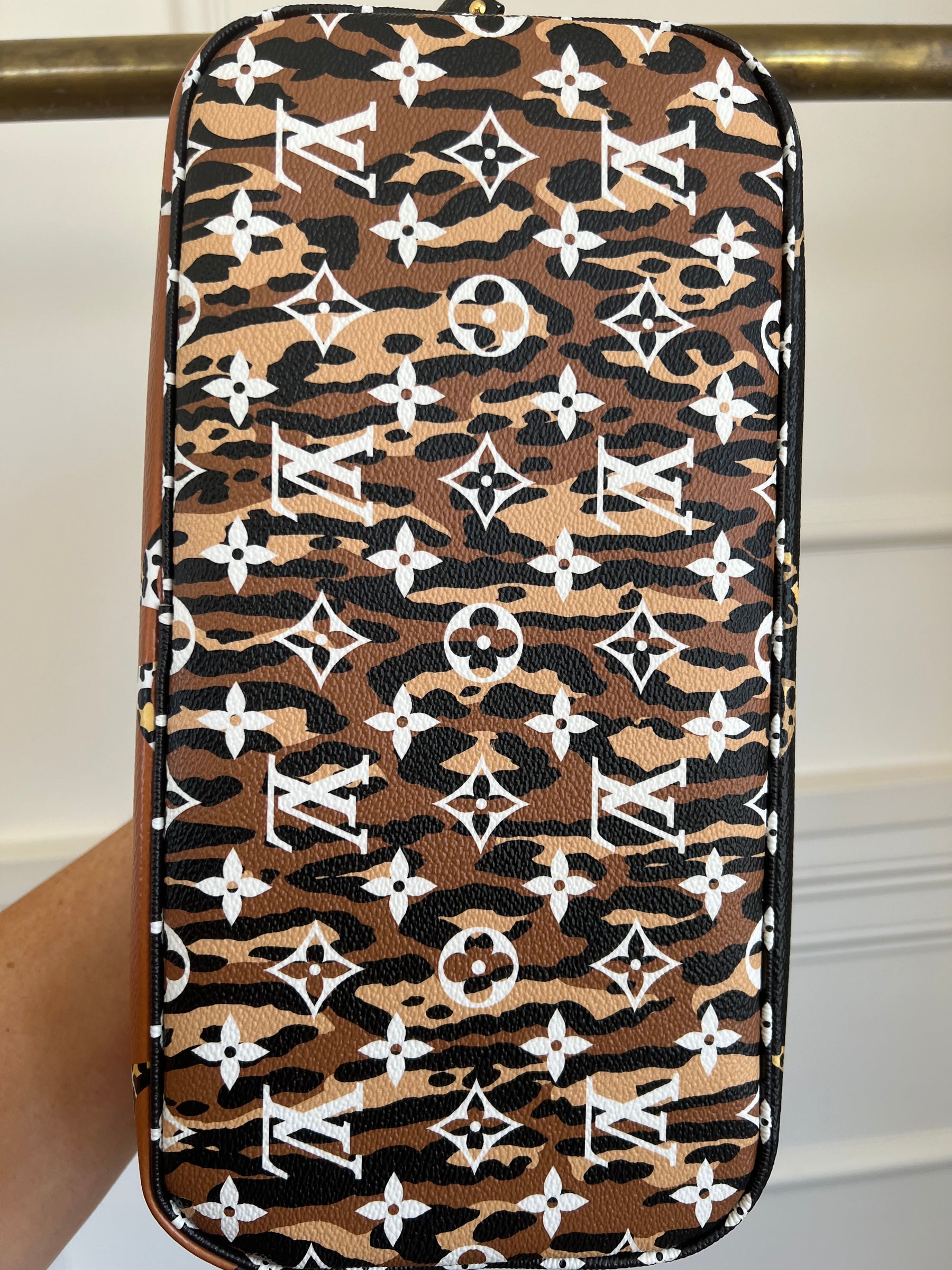 Louis Vuitton Black and Brown Jungle Neverfull MM