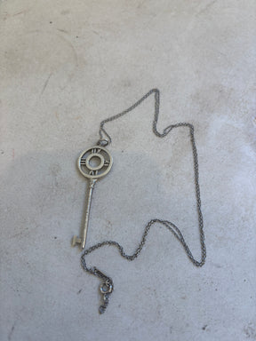Tiffany & Co. Sterling Silver Atlas Key Pendant Necklace
