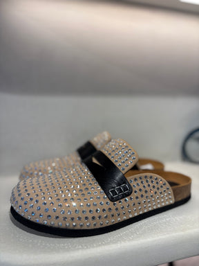 JW Anderson Beige Crystal Mules, 39