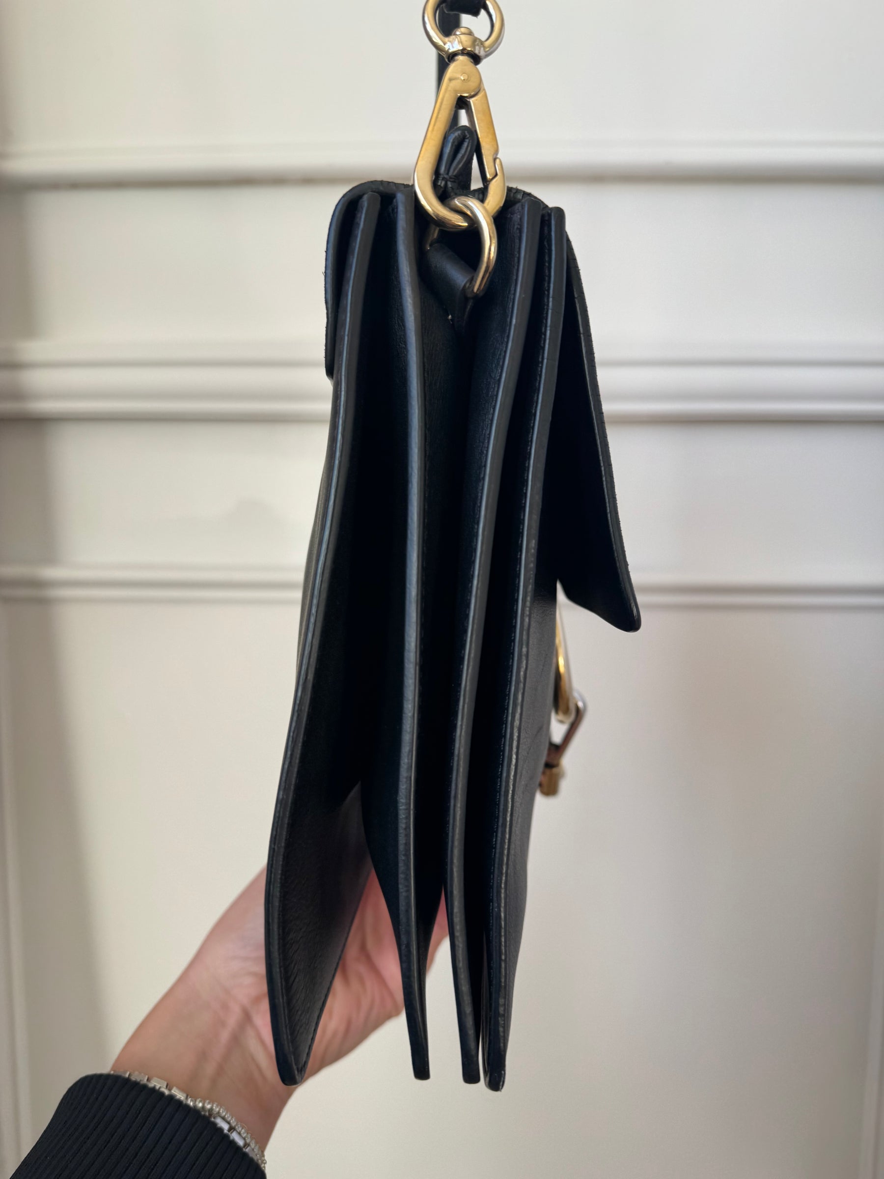 Chloe Faye Bag In Black Suede
