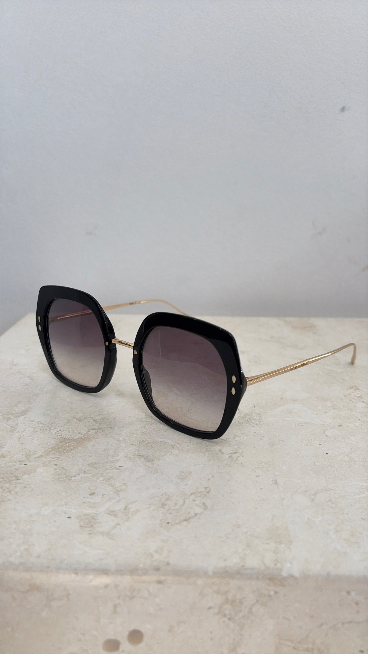 Isable Marant Black Oversized Square Sunglasses