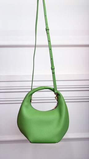 Oroton Green Leather Mini Top Handle Bag