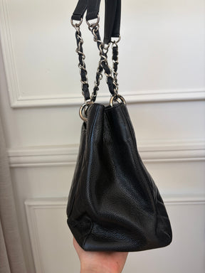 Chanel Black Caviar Leather Grand Shopping Tote