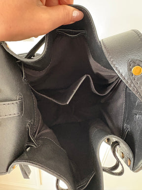 Isabel Marant Black Leather Studded Silao Bucket Bag