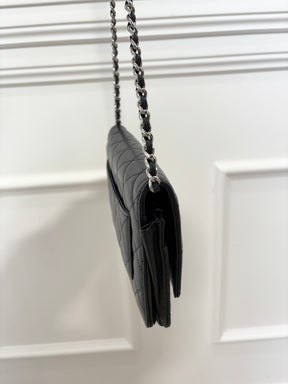 Chanel Black Caviar Leather WOC with Silver Hardware