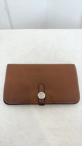 Hermès Tan Leather Dogon Duo Wallet