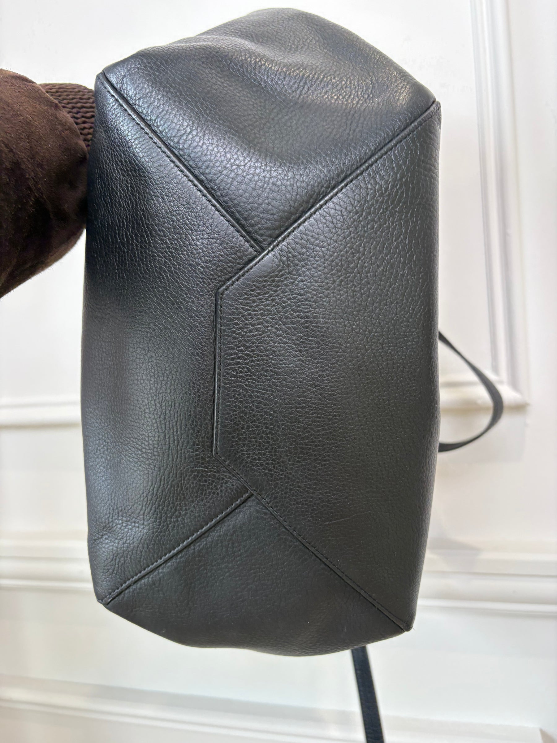 Celine Black Leather Cabas Phantom Tote