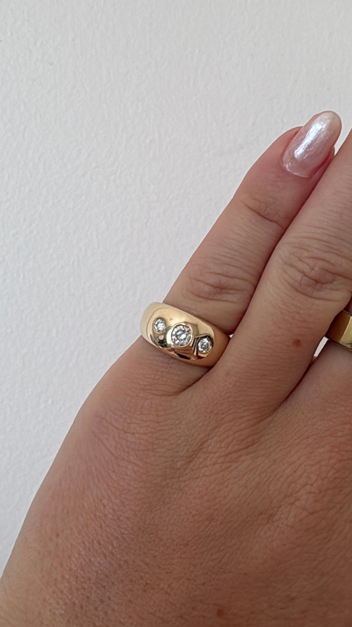 Goldie Paris Yellow Gold and Diamond Gypsy Ring