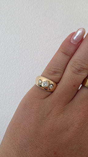 Goldie Paris Yellow Gold and Diamond Gypsy Ring