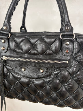 Balenciaga Plombe Quilted Chevre Leather Matelasse MM Bag