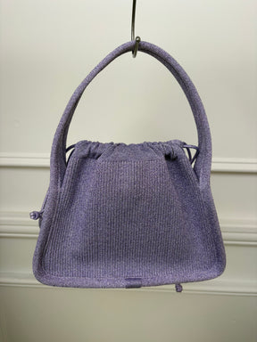 Alexander Wang Lilac Lurex Ribbed Top Handle Bag
