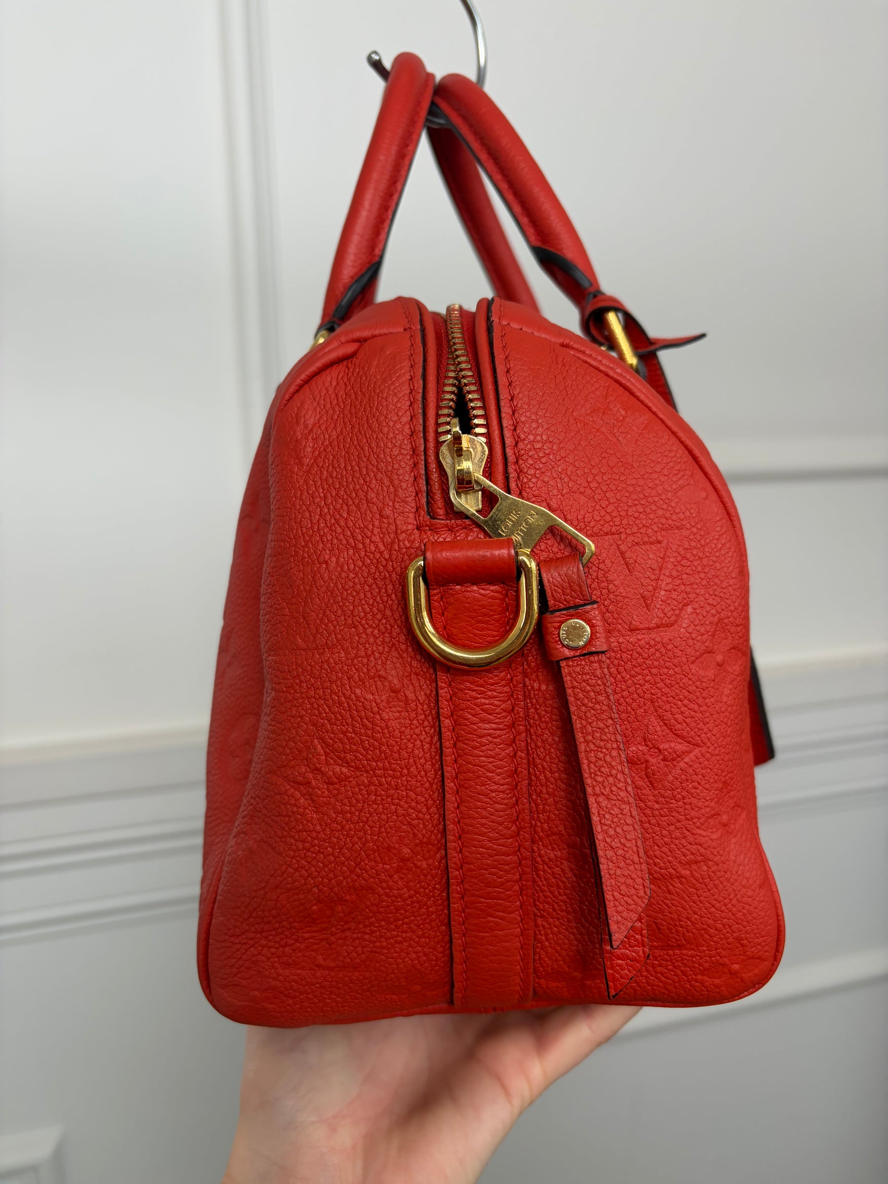 Louis Vuitton Terracotta Empreinte Leather Speedy 25