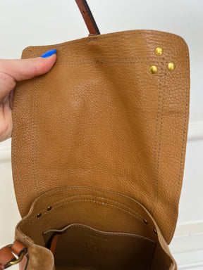 Jerome Dreyfuss Camel Suede Tony Crossbody Bag