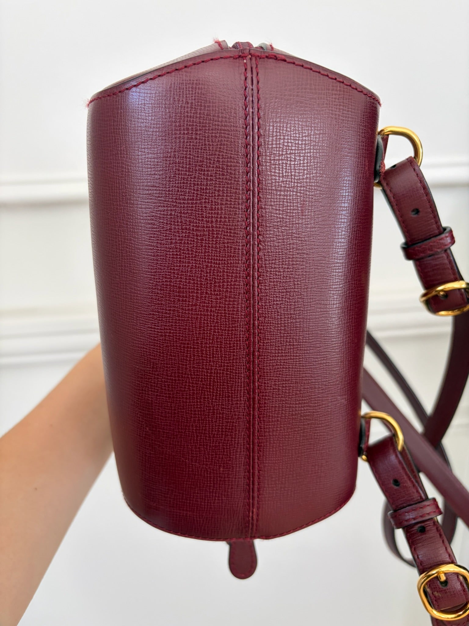 Cartier Burgundy Leather Muste De Cartier Backpack