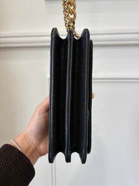 Chanel Black Caviar Leather Wallet on Chain