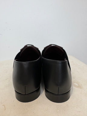 Chanel Black Leather Laced Slip on Flats, 37 C
