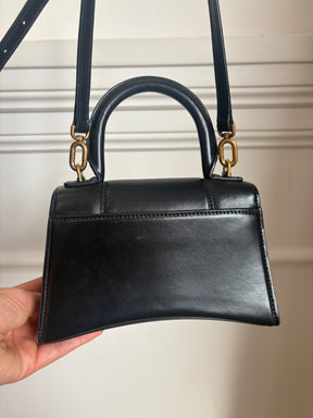 Balenciaga Black Leather Mini Hourglass Bag