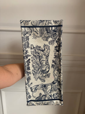 Dior Navy and Cream Toile De Juoy Medium Book Tote