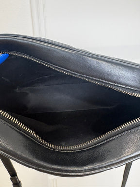 Saint Laurent Black Chevron Quilted Leather Lou Lou Camera Bag