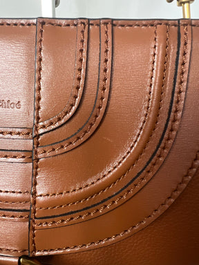 Chloe Tan Leather Marcie Shoulder Bag