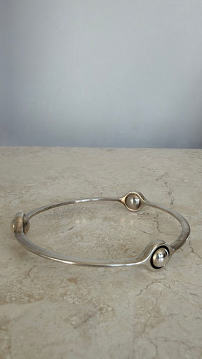 Georg Jensen Sterling Silver Sphere Bangle, M