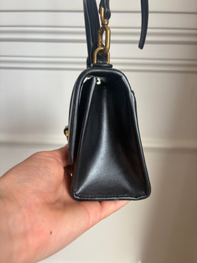 Balenciaga Black Leather Mini Hourglass Bag