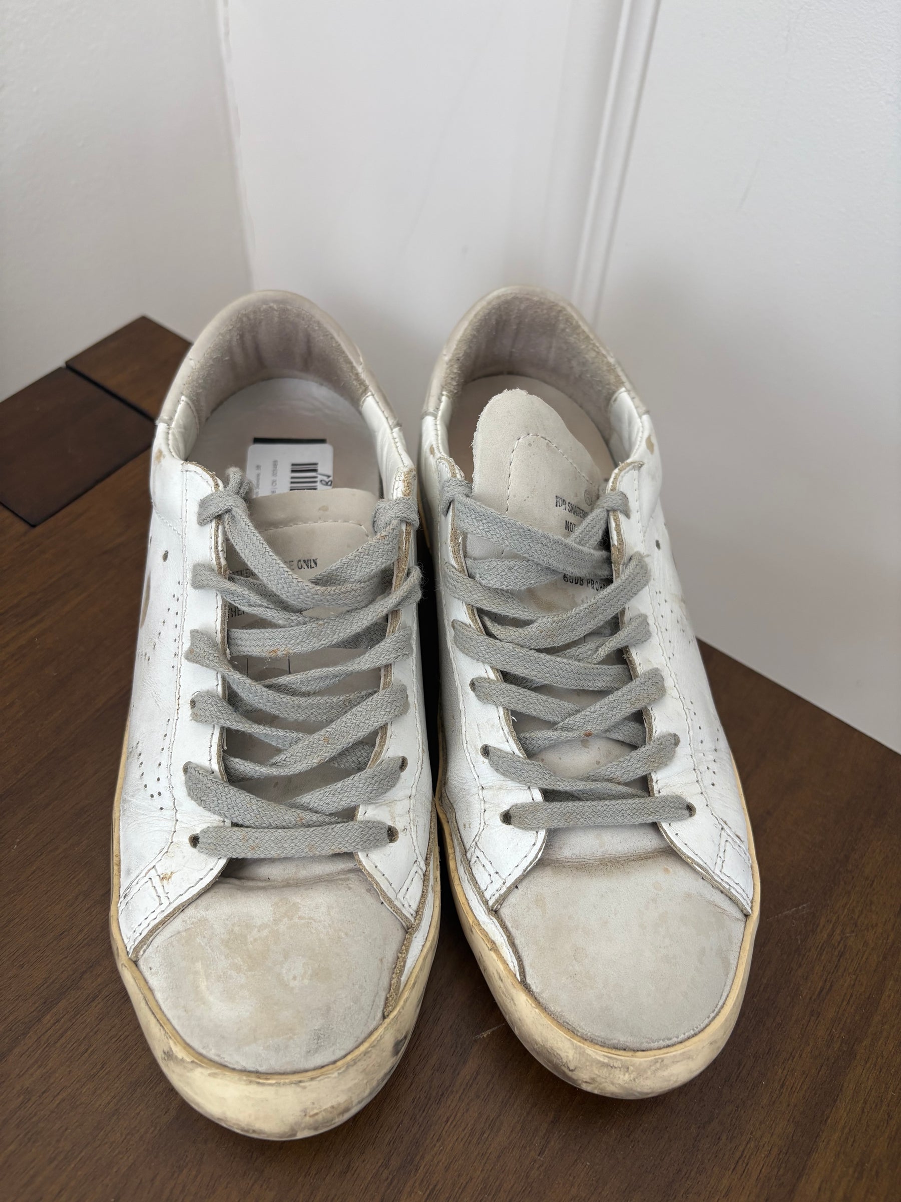 Golden Goose White Leather Sneakers, 38
