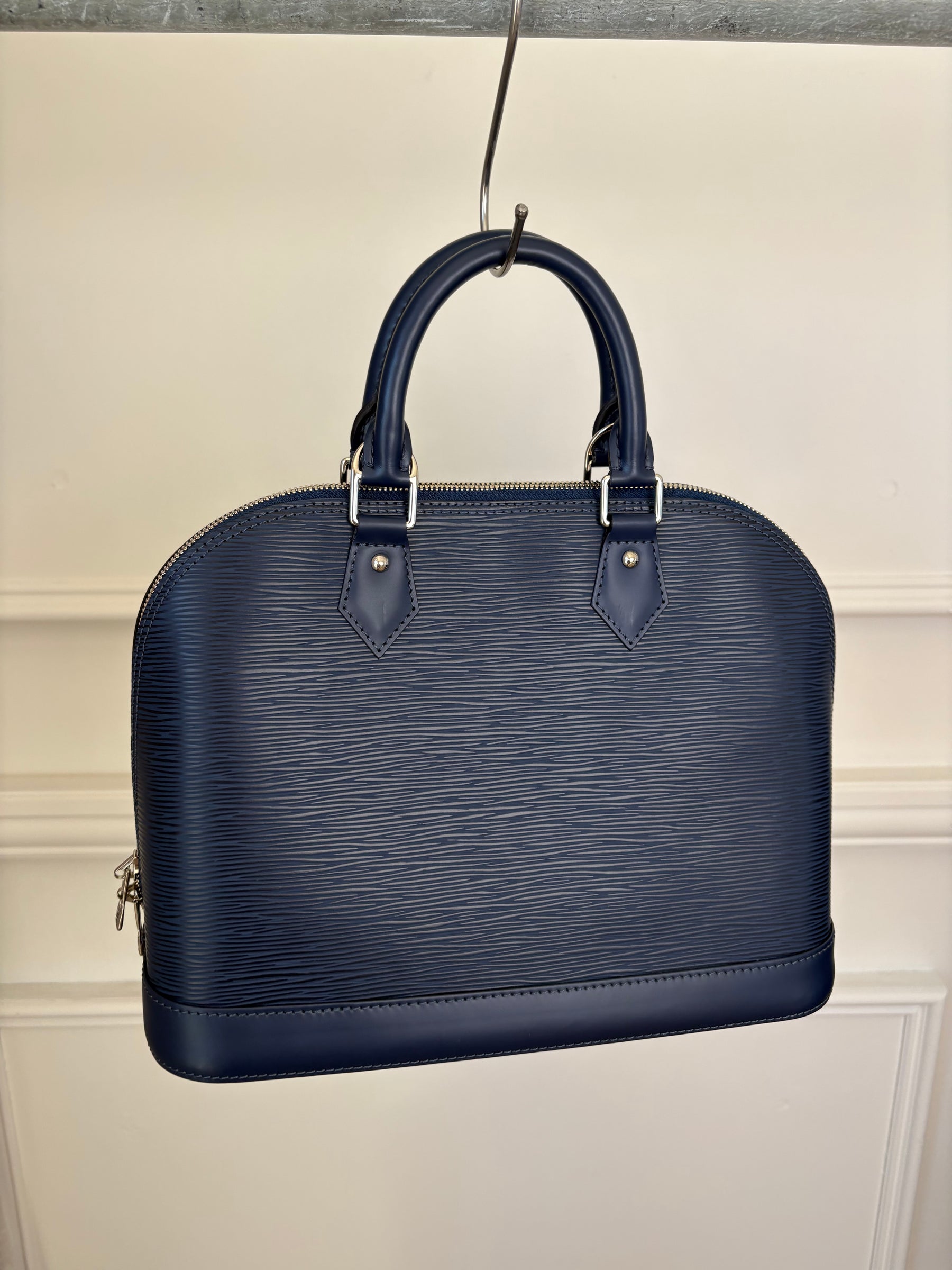 Louis Vuitton Navy Epi Leather Alma PM Bag