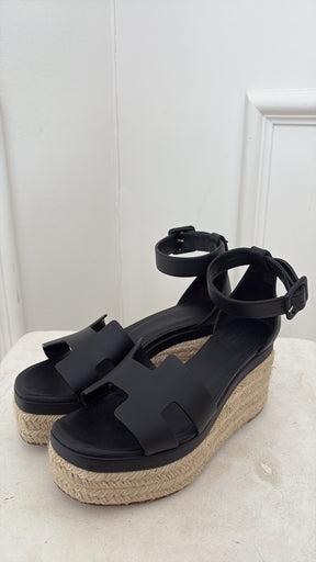 Hermès Elda Espadrille Black, 35