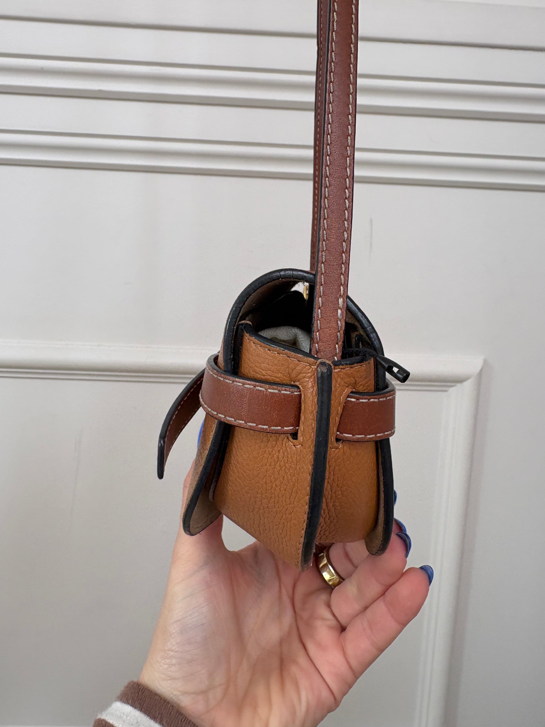 Loewe Tan Leather Mini Gate Bag