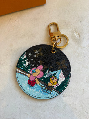 Louis Vuitton Canvas Monogram Vivienne Christmas Key Chain