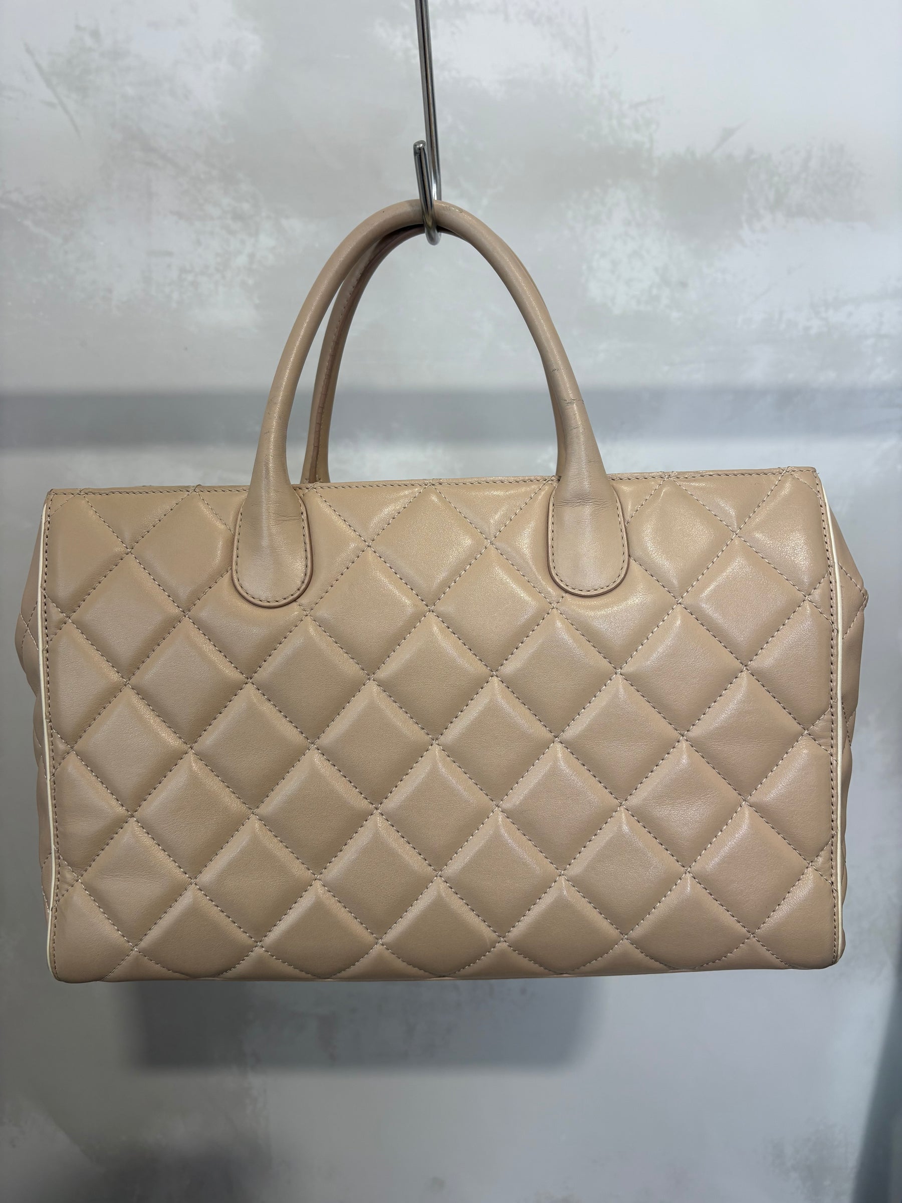 Chanel Portobello Tote Bag Quilted Lambskin Gold Tone HW