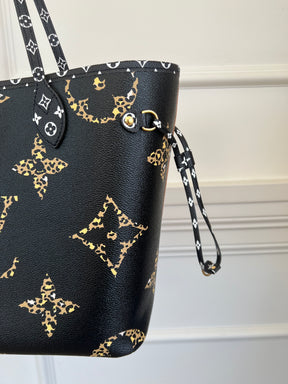 Louis Vuitton Black and Brown Jungle Neverfull MM