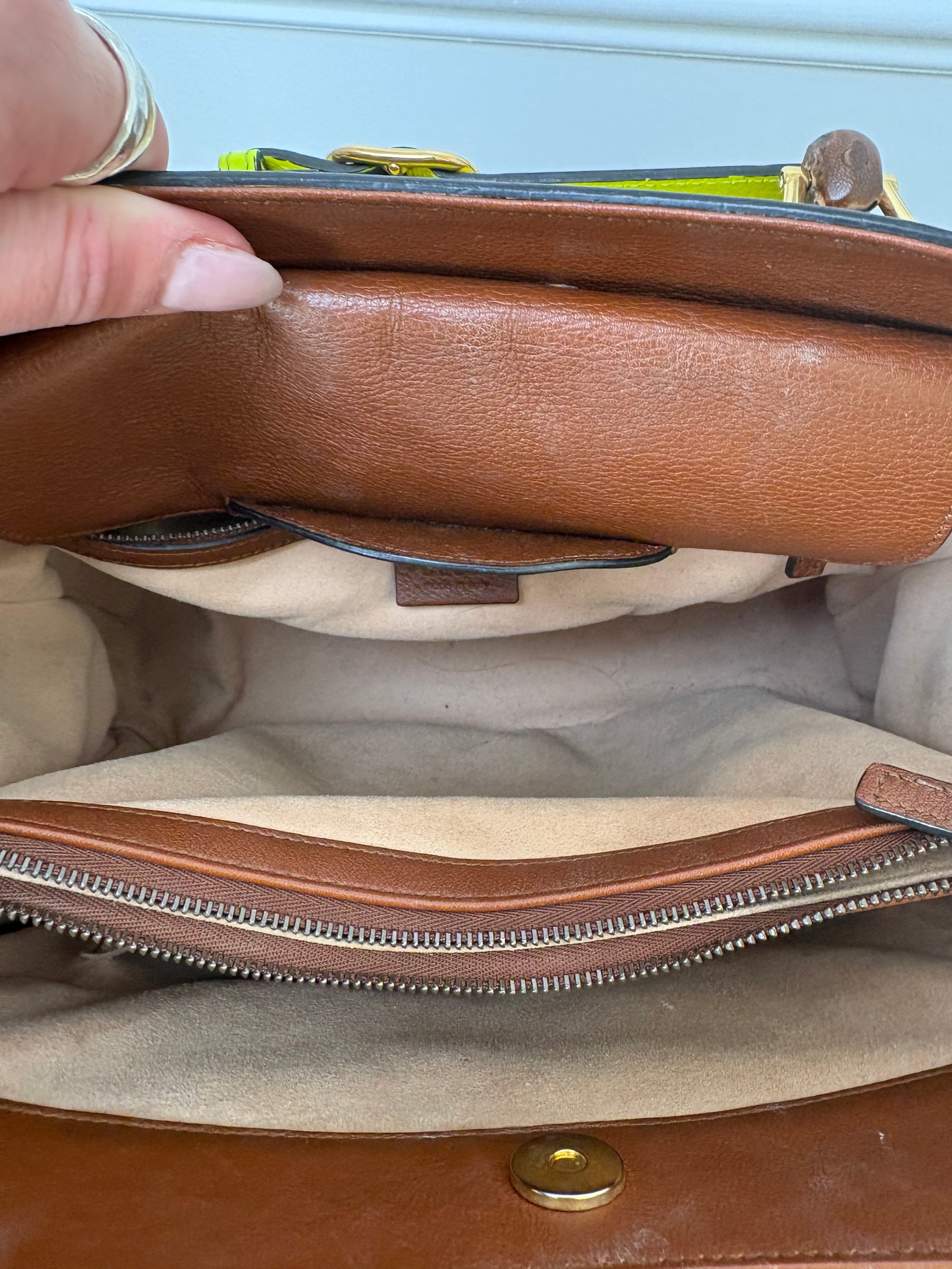 Gucci Tan Leather Diana Large Tote