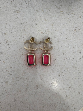 Chanel Coco Crush Pink Drop Earrings