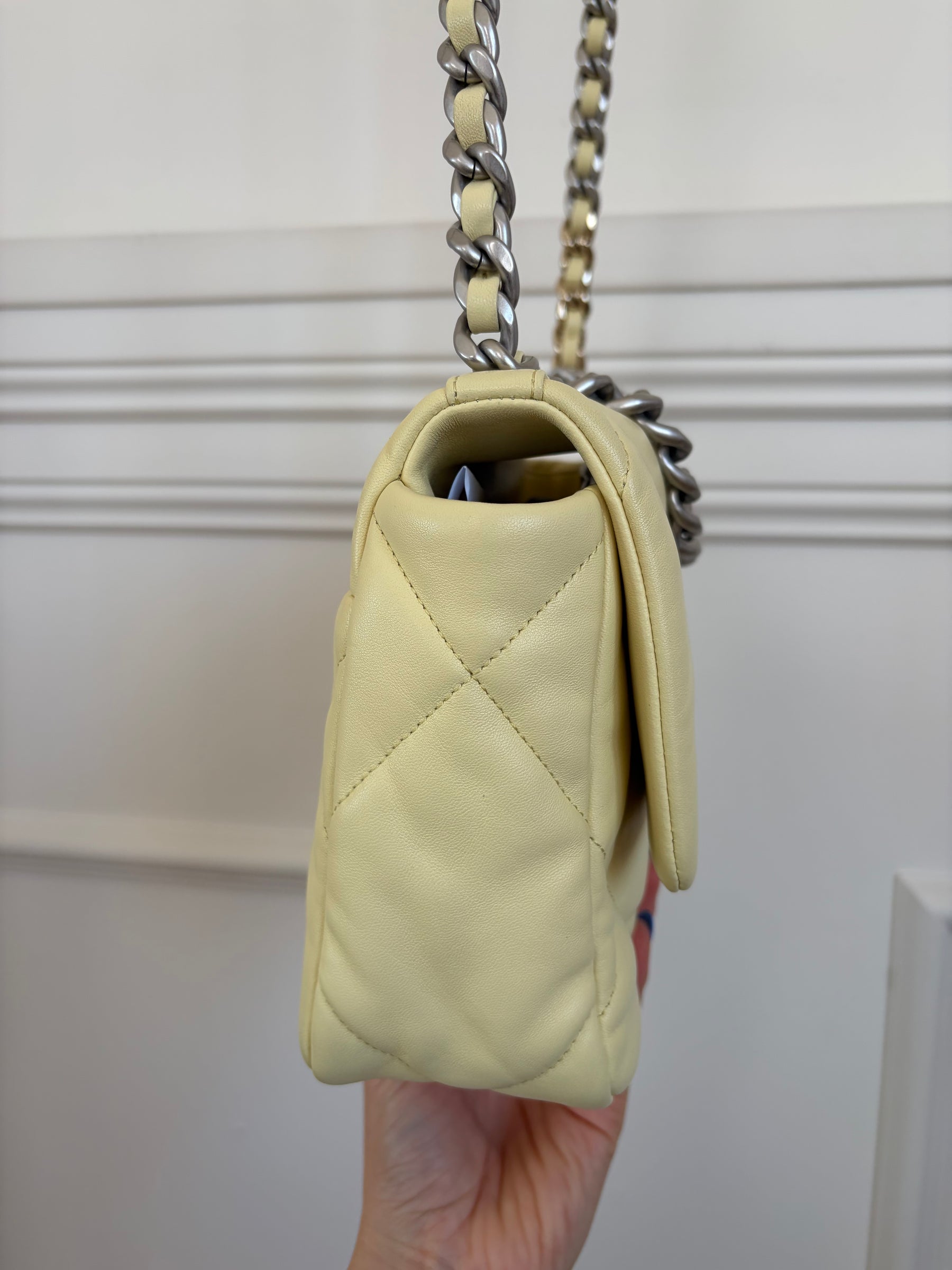 Chanel 19 Yellow Leather Crossbody Bag